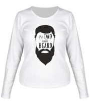 Женская футболка длинный рукав The Dad with beard фото