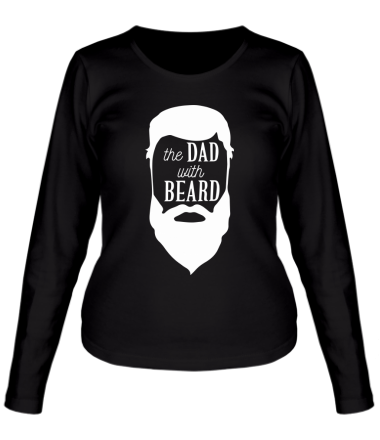 Женская футболка длинный рукав The Dad with beard