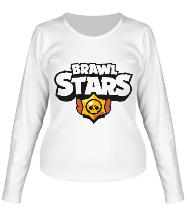Женская футболка длинный рукав  Brawl Stars multi-colored