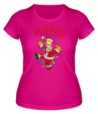 Женская футболка Веселого праздника