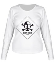 Женская футболка длинный рукав DANGER фото