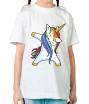 Детская футболка Unicorn dabbing фото