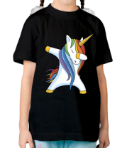 Детская футболка Unicorn dabbing фото