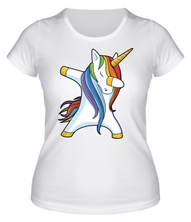 Женская футболка Unicorn dabbing