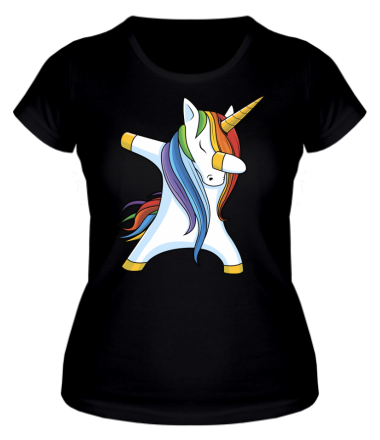 Женская футболка Unicorn dabbing