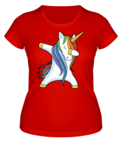 Женская футболка Unicorn dabbing фото