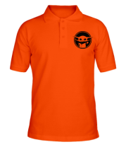 Мужская футболка поло Baby yoda monochrom  фото