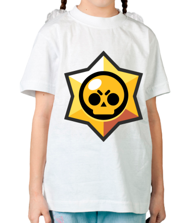 Детская футболка Brawl Stars minimal logo