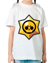 Детская футболка Brawl Stars minimal logo фото