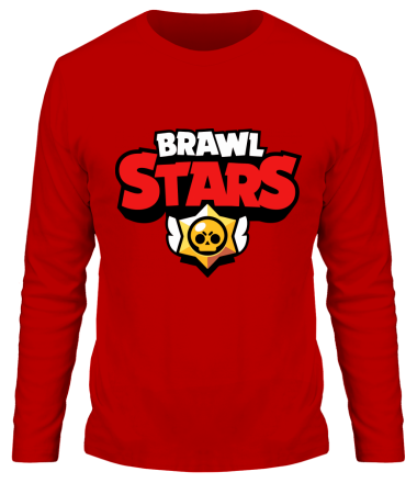 Мужская футболка длинный рукав Brawl Stars Logotype