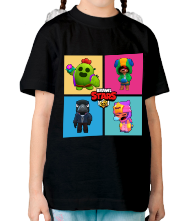 Детская футболка Four Legendary Characters in Brawl Stars