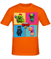 Мужская футболка Four Legendary Characters in Brawl Stars фото