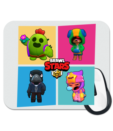 Коврик для мыши Four Legendary Characters in Brawl Stars