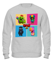 Толстовка без капюшона Four Legendary Characters in Brawl Stars фото