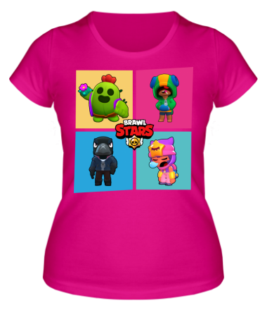Женская футболка Four Legendary Characters in Brawl Stars