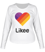 Женская футболка длинный рукав Likee logo фото
