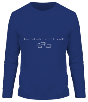 Мужская футболка длинный рукав Cybertruck tesla logo фото