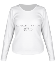 Женская футболка длинный рукав Cybertruck tesla logo фото