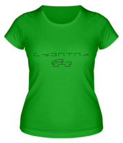 Женская футболка Cybertruck tesla logo фото