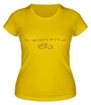 Женская футболка Cybertruck tesla logo фото