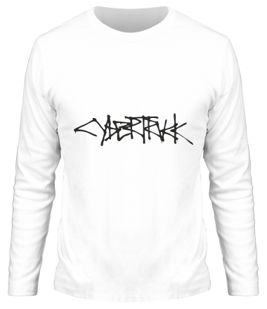 Мужская футболка длинный рукав Cybertruck tesla logo