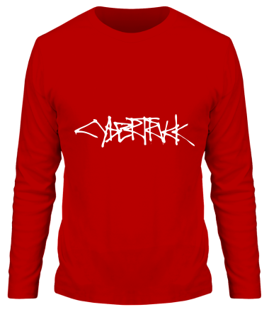 Мужская футболка длинный рукав Cybertruck tesla logo