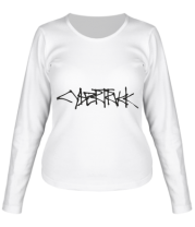 Женская футболка длинный рукав Cybertruck tesla logo фото
