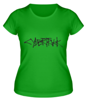 Женская футболка Cybertruck tesla logo фото