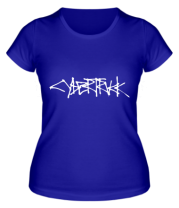 Женская футболка Cybertruck tesla logo фото