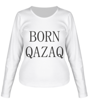 Женская футболка длинный рукав BORN QAZAQ  фото