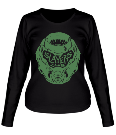 Женская футболка длинный рукав DOOM Slayer Club 