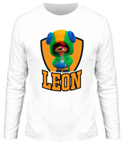 Мужская футболка длинный рукав BS Leon emblem shield фото