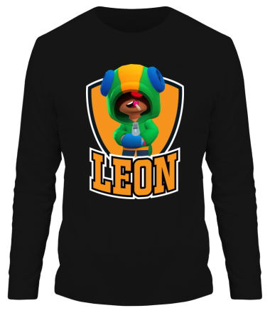 Мужская футболка длинный рукав BS Leon emblem shield