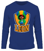 Мужская футболка длинный рукав BS Leon emblem shield фото