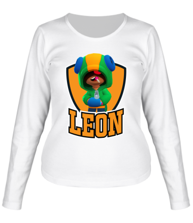 Женская футболка длинный рукав BS Leon emblem shield