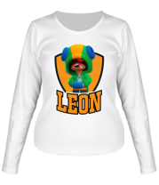Женская футболка длинный рукав BS Leon emblem shield фото