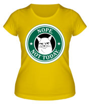 Женская футболка Nope not today фото