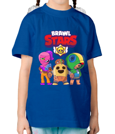 Детская футболка Brawl Stars three characters from the game
