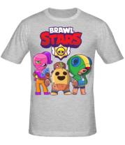 Мужская футболка Brawl Stars three characters from the game фото
