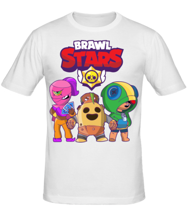 Мужская футболка Brawl Stars three characters from the game