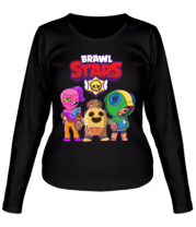 Женская футболка длинный рукав Brawl Stars three characters from the game фото