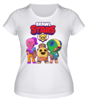 Женская футболка Brawl Stars three characters from the game фото