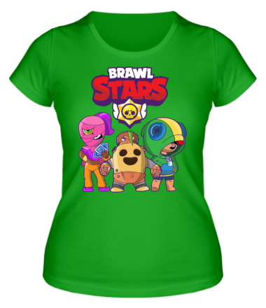 Женская футболка Brawl Stars three characters from the game