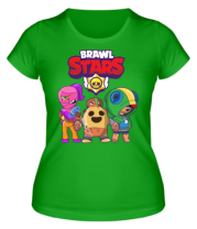 Женская футболка Brawl Stars three characters from the game фото