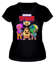 Женская футболка Brawl Stars three characters from the game фото