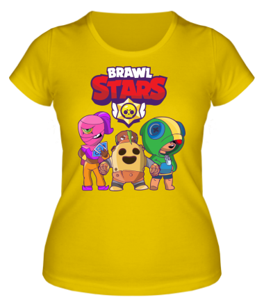 Женская футболка Brawl Stars three characters from the game