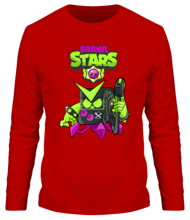 Мужская футболка длинный рукав Virus 8-Bit New Skin Brawl Stars