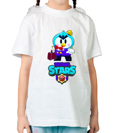 Детская футболка Brawl stars Mr Penguin