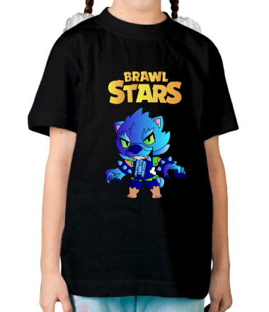 Детская футболка Brawl stars Leon werewolf