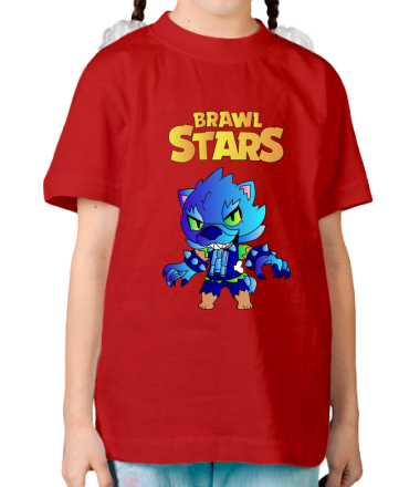 Детская футболка Brawl stars Leon werewolf